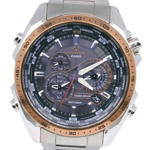 Casio Edifice EQS-500 Stainless Steel Chronograph Watch with Gray Dial, Men's
